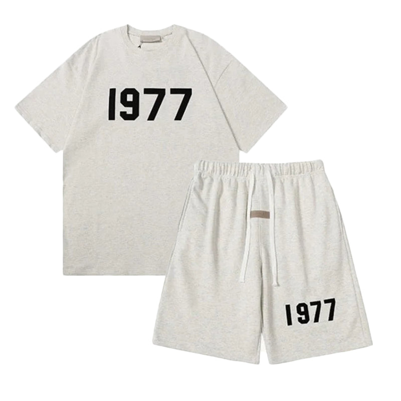 1977 T-Shirt / Shorts / Set - Cement Ash